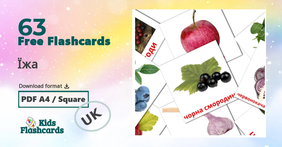 Їжа ukrainian vocabulary flashcards