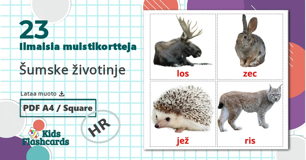 23 Šumske životinje lasten kuvakortit
