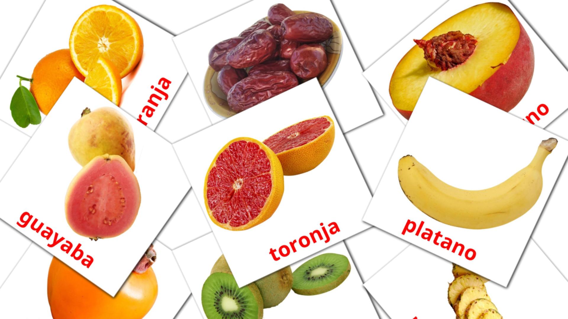 20 Frutas flashcards