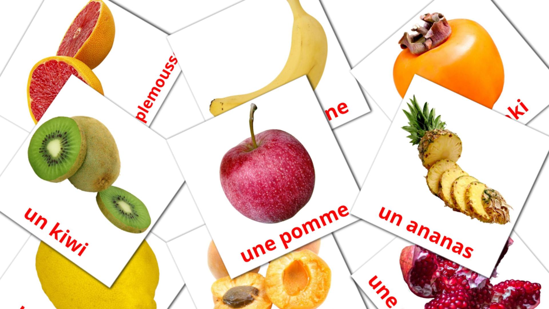 Bildkarten für Les Fruits