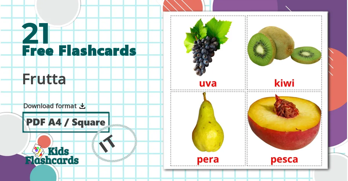 21 Frutta flashcards