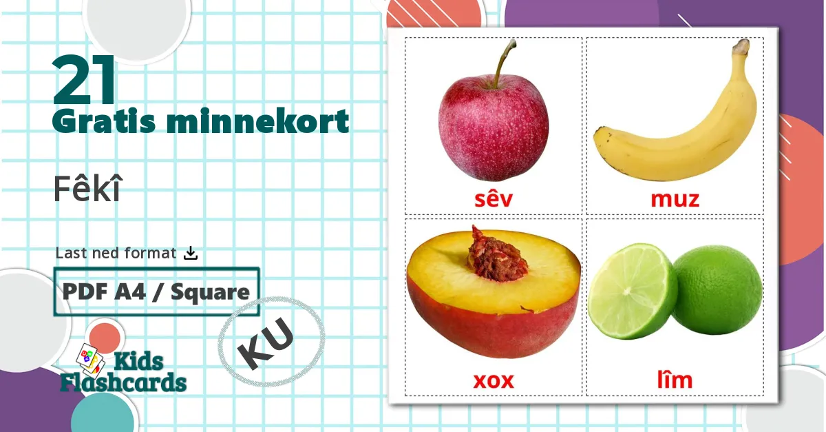21 Fêkî bildekort