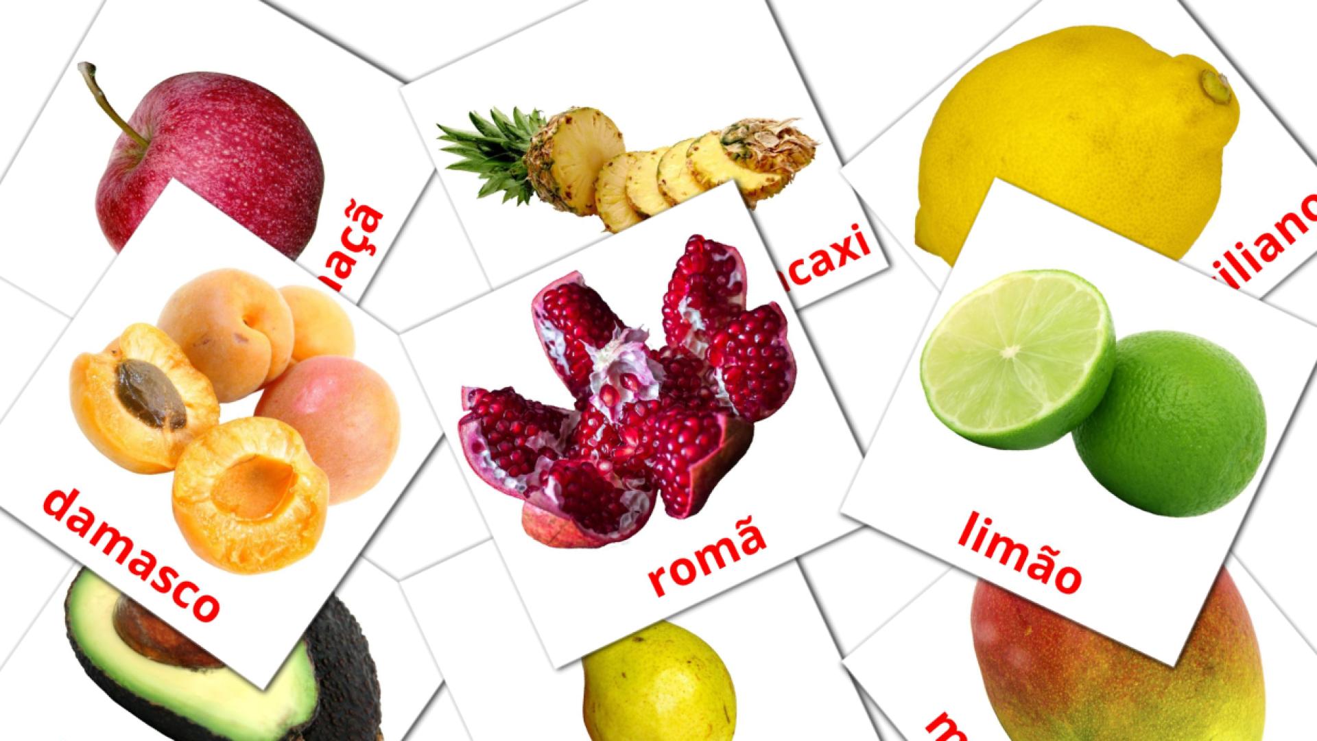 tarjetas didacticas de Frutas