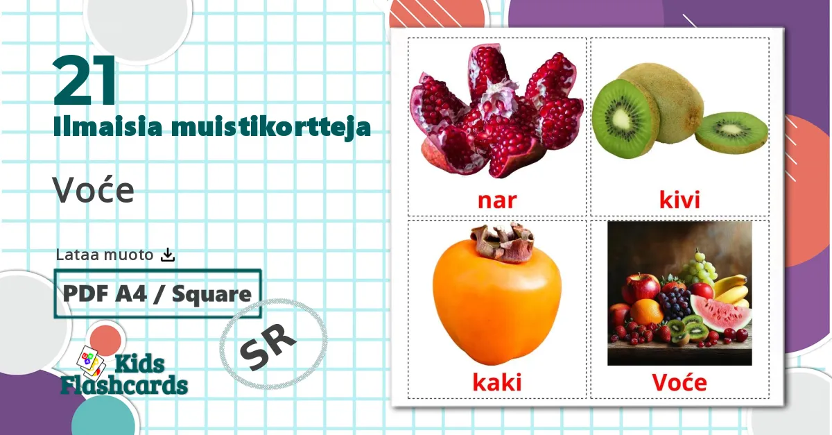 21 Voće lasten kuvakortit