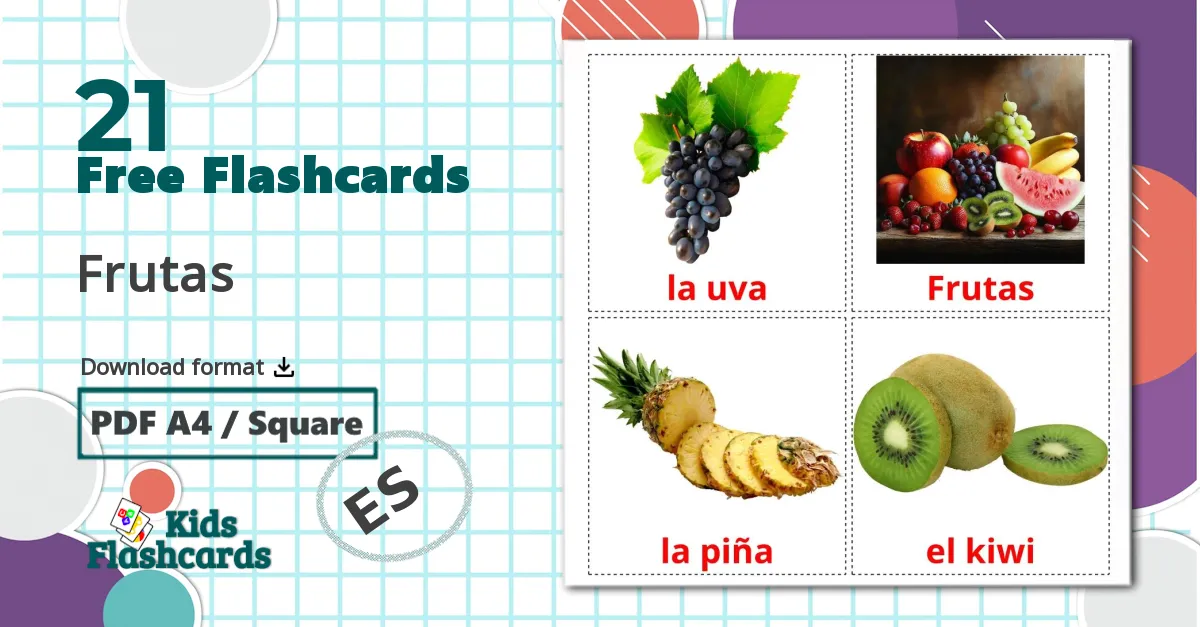 21 Frutas flashcards