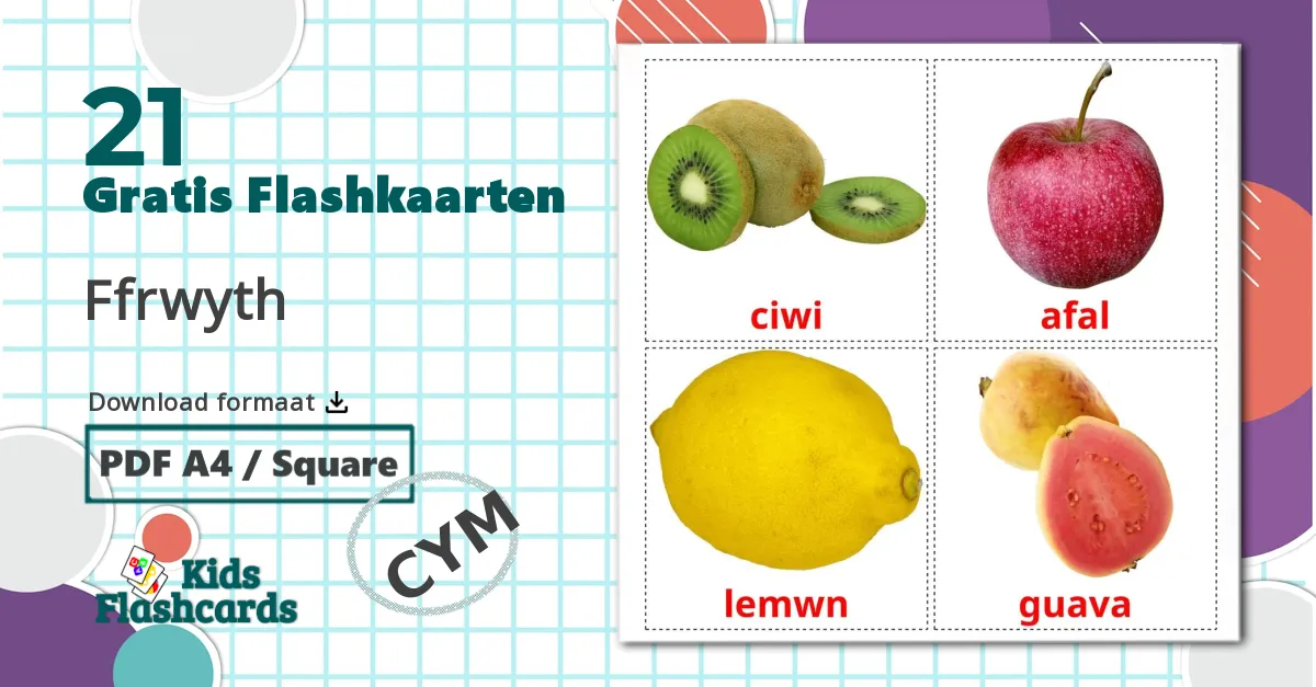 21 flashcards di Frutas