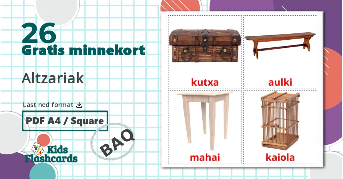 26 Altzariak bildekort