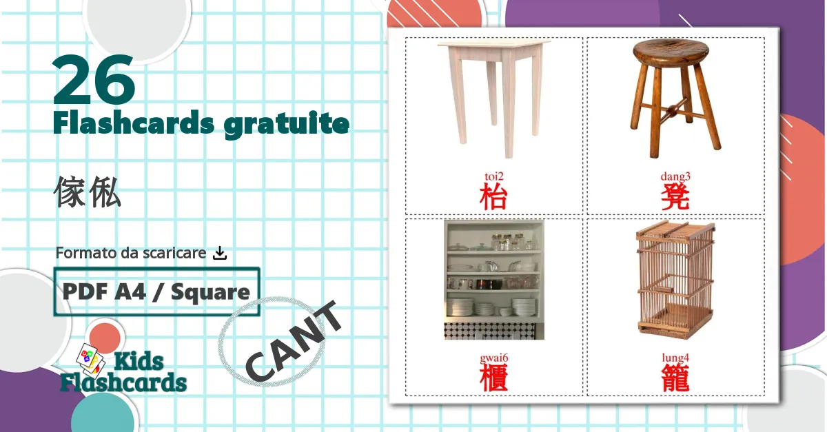 26 flashcards di Mobilia