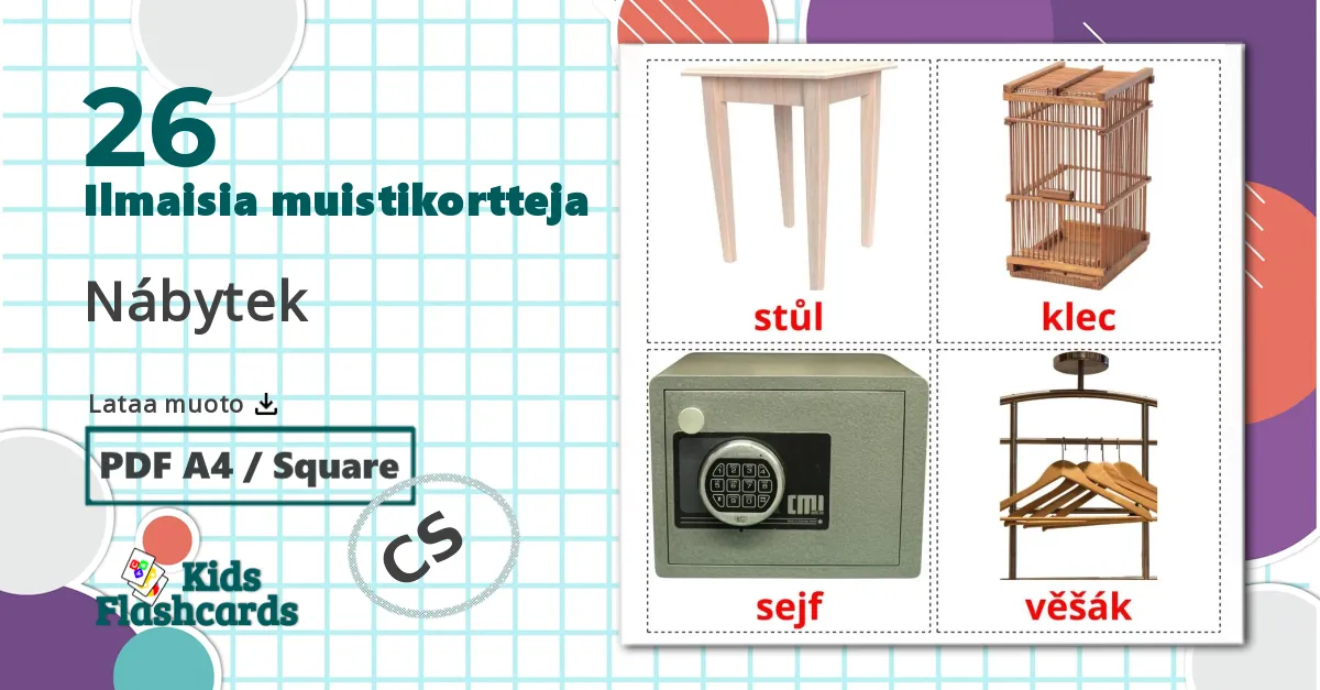 26 Nábytek lasten kuvakortit
