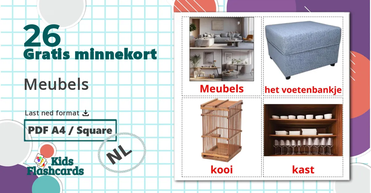 26 Meubels bildekort