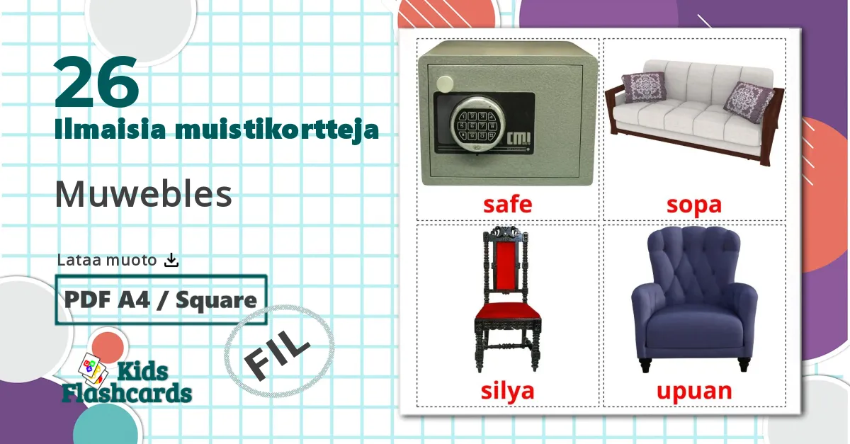 26 Muwebles lasten kuvakortit