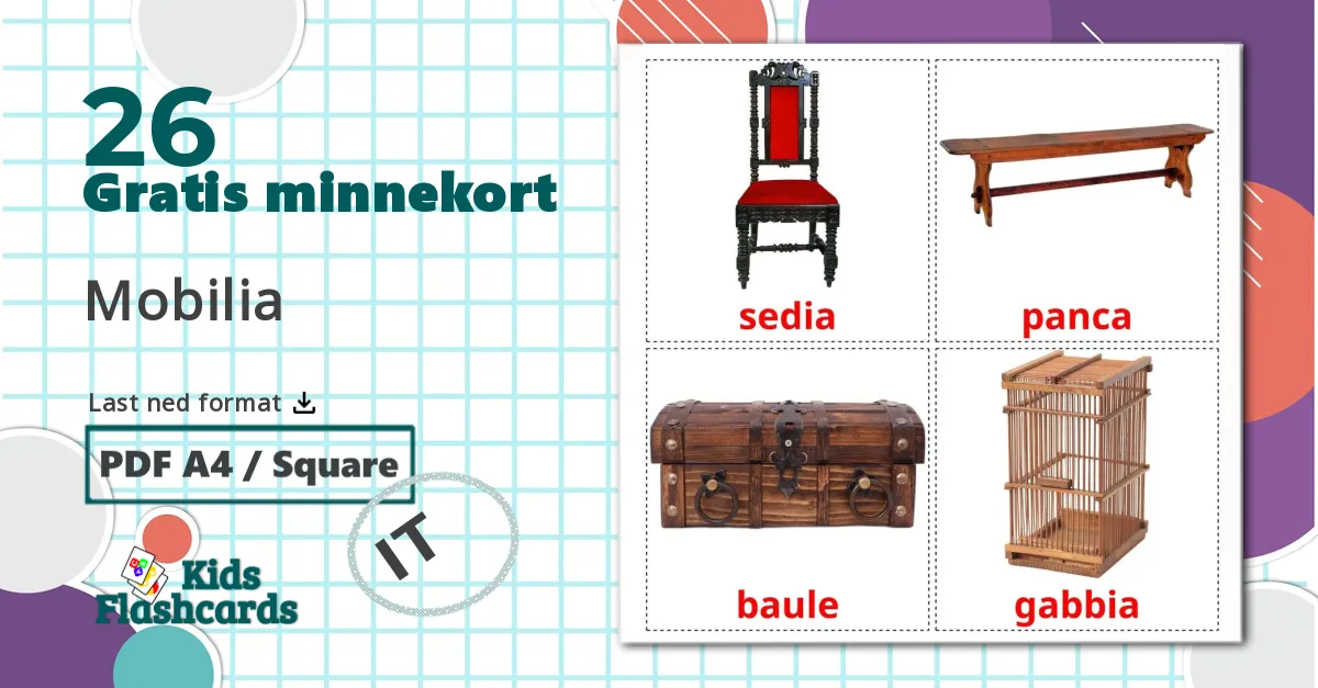 26 Mobilia bildekort