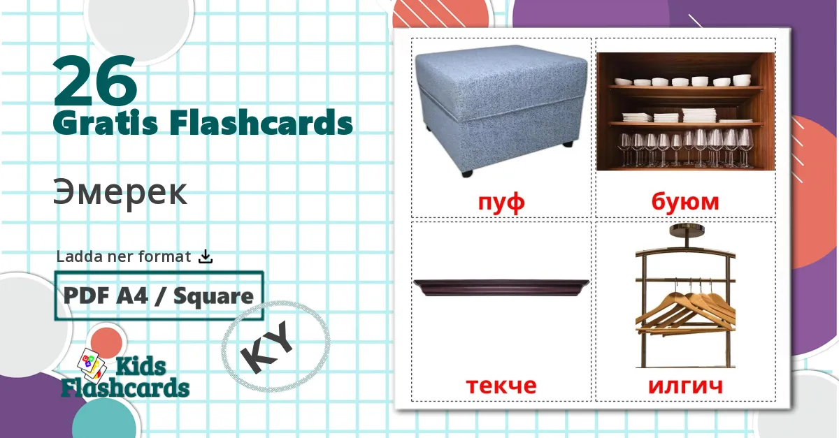 10 Handlings verb bildkort för barn