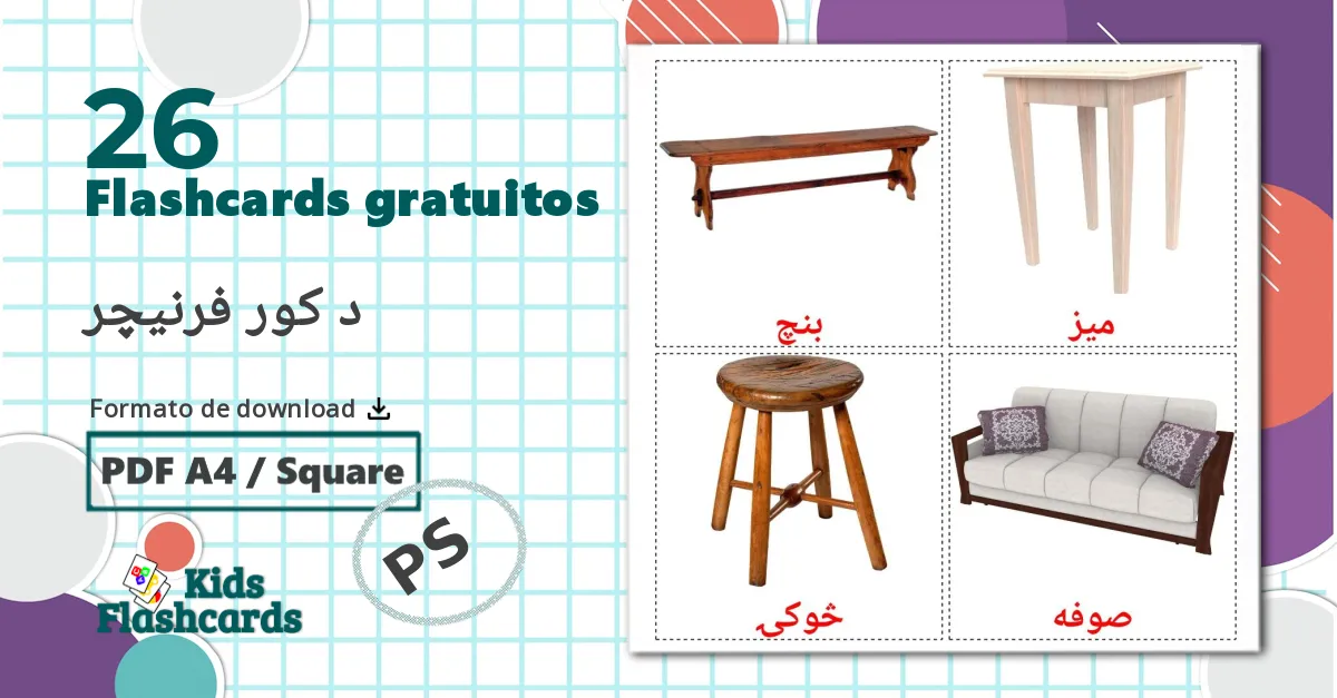 26 Flashcards de Móveis