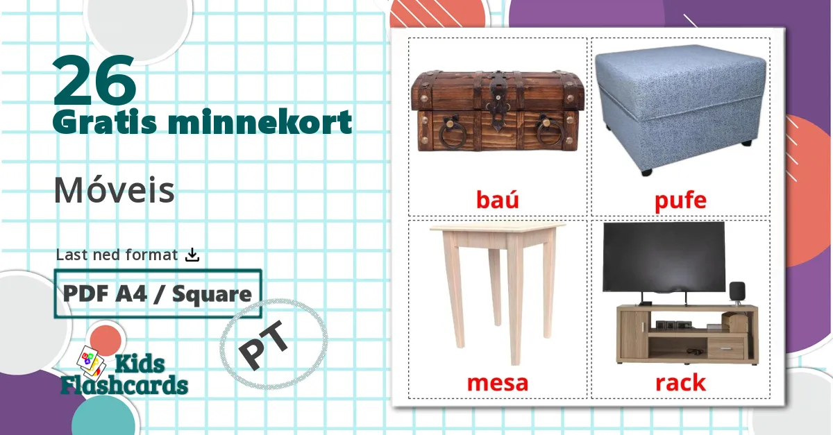 26 Móveis flashcards