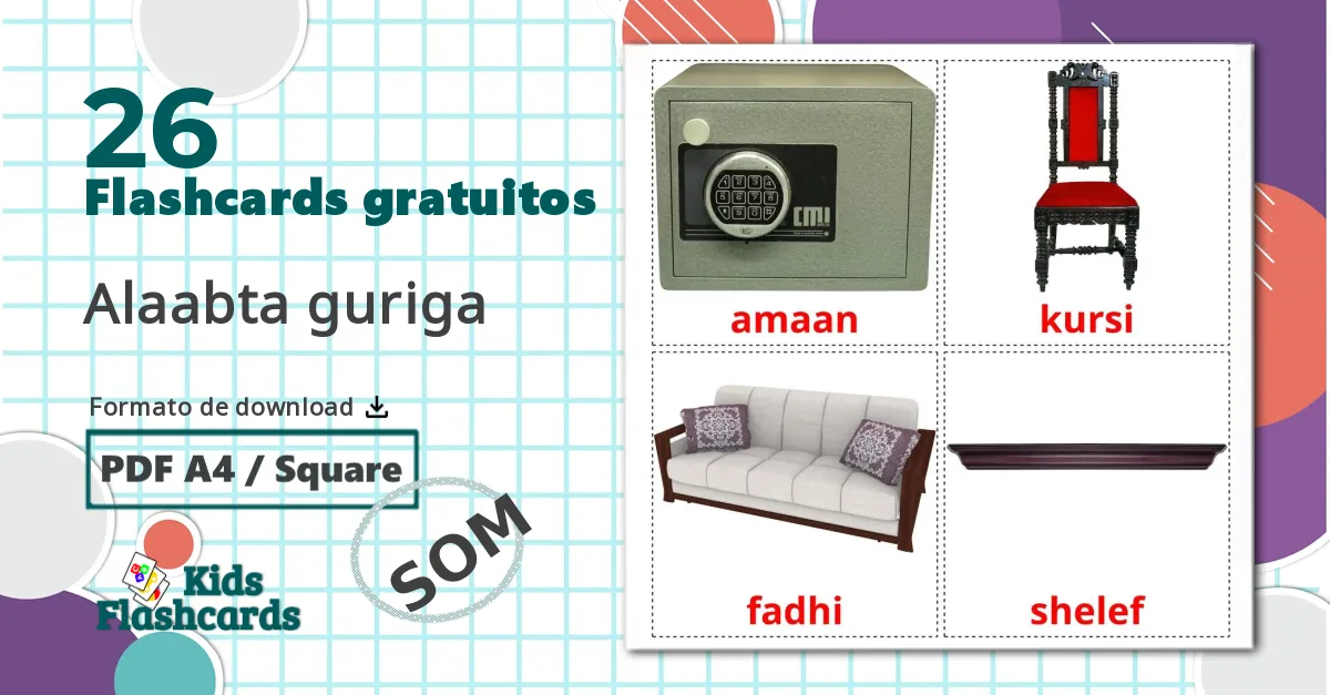 26 Flashcards de Móveis