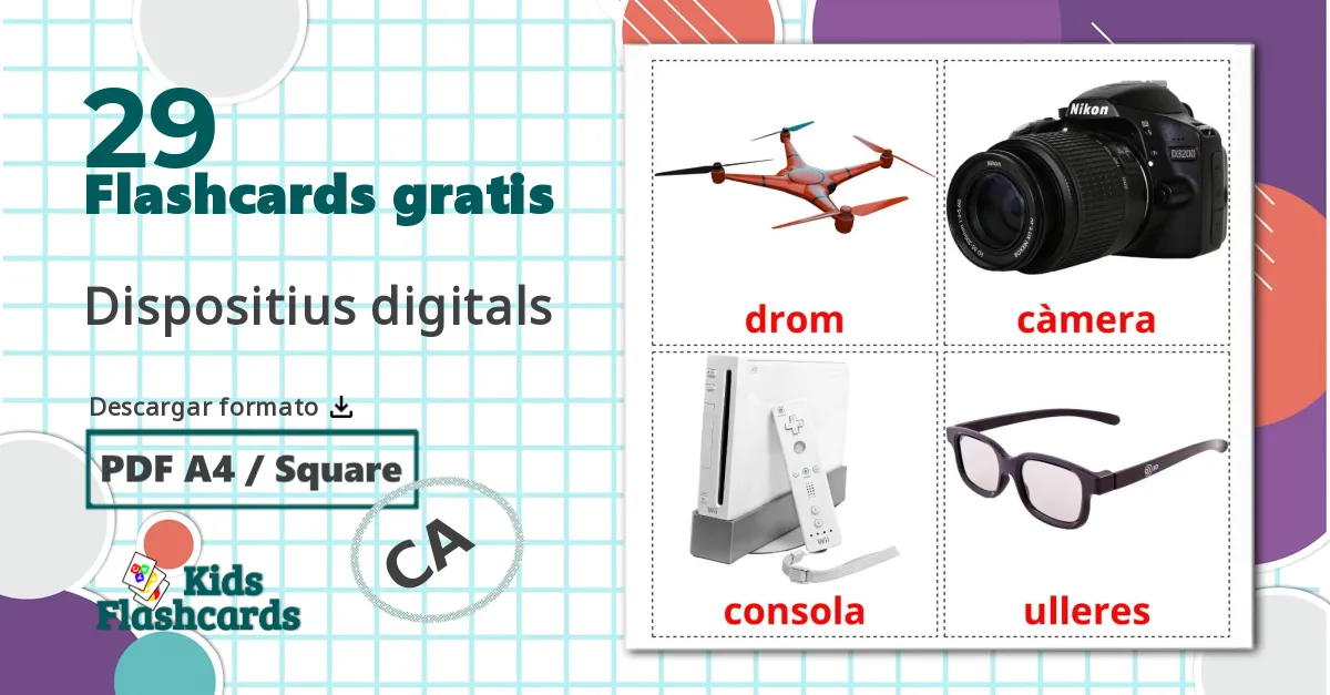 13 tarjetas didacticas de Muebles