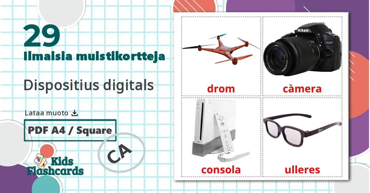 29 Tavarat lasten kuvakortit
