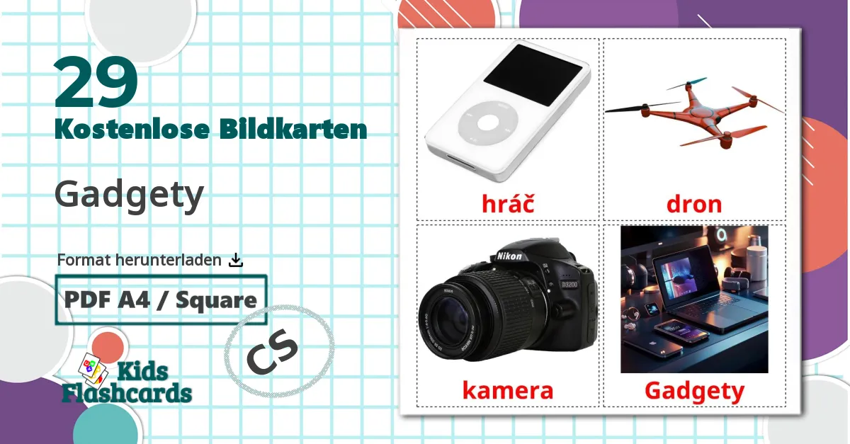 29 Bildkarten für Gadgety