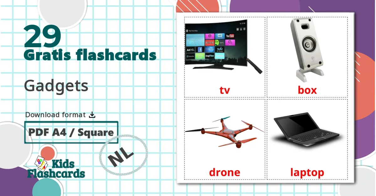 29 Gadgets billedkort for børn