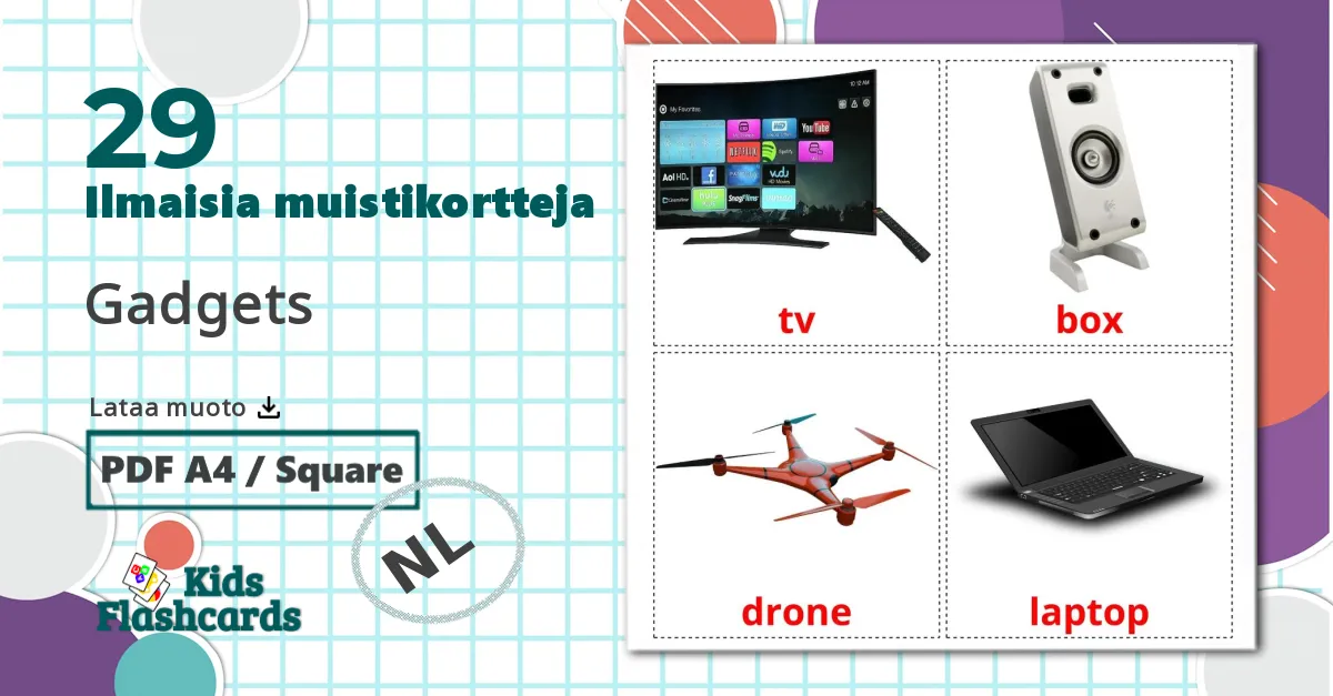 29 Gadgets lasten kuvakortit