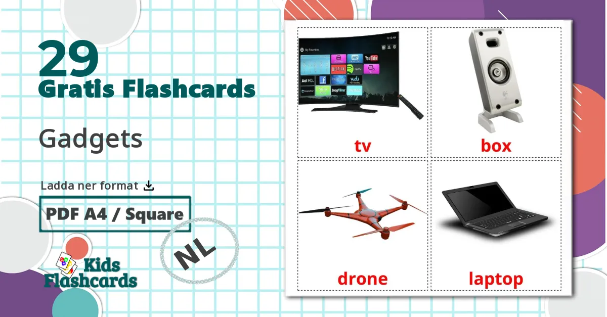 29 Gadgets bildkort för barn