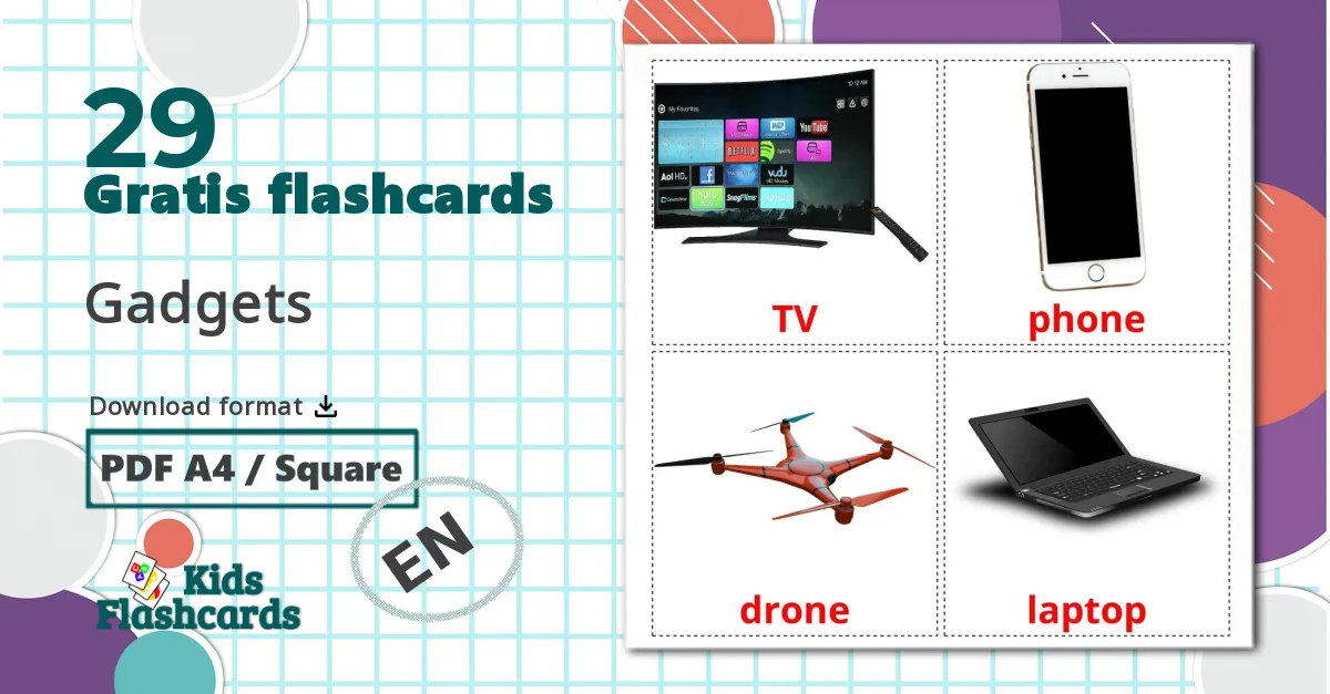 Gadgets billedkort for børn