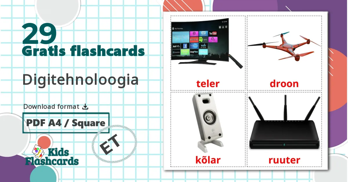 Gadgets - estisk ordforrådskort