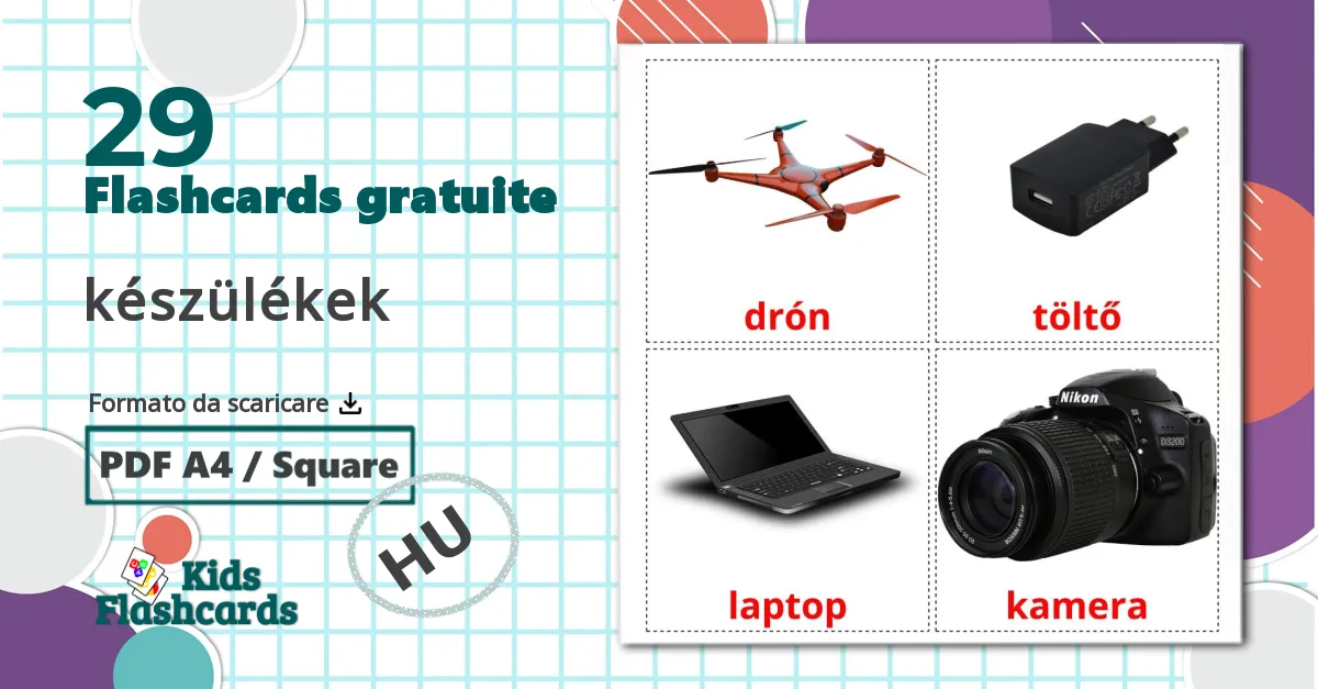 29 flashcards di készülékek