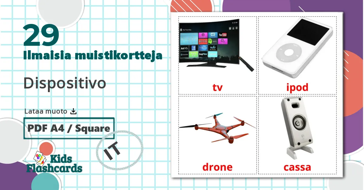 29 Dispositivo lasten kuvakortit