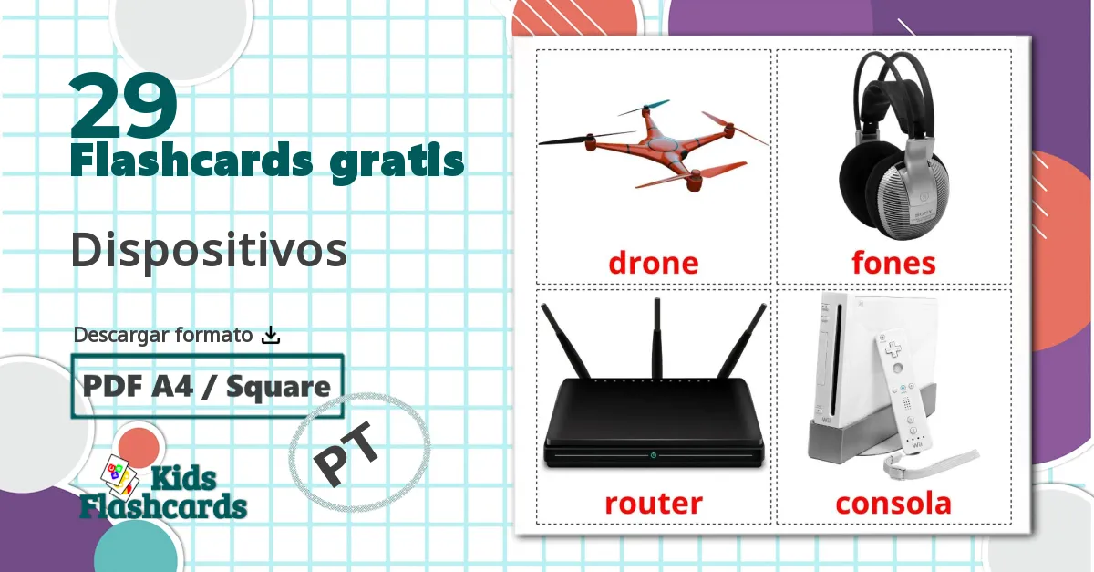 29 tarjetas didacticas de Dispositivos