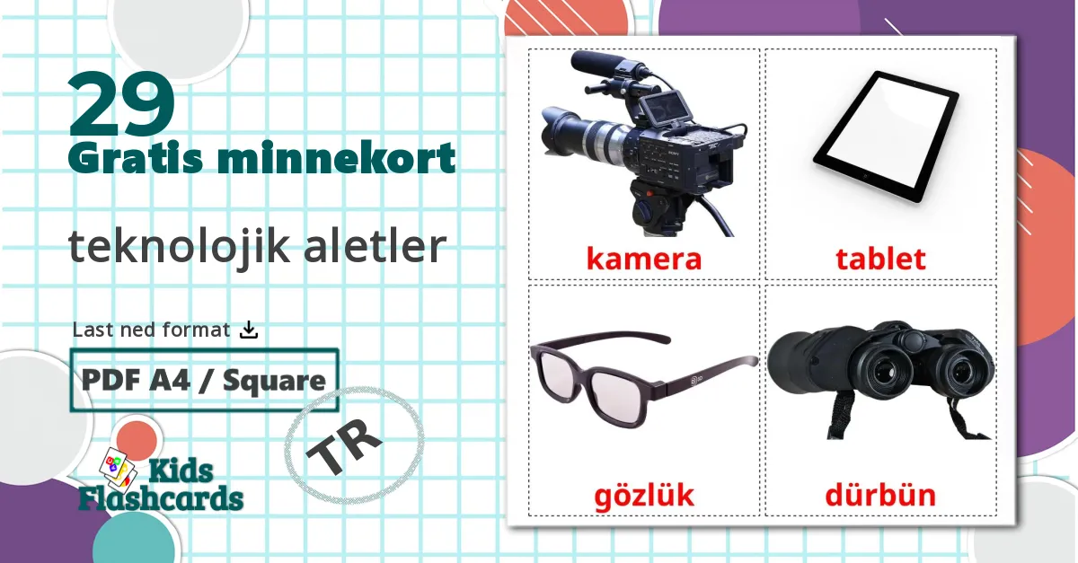 29 teknolojik aletler bildekort