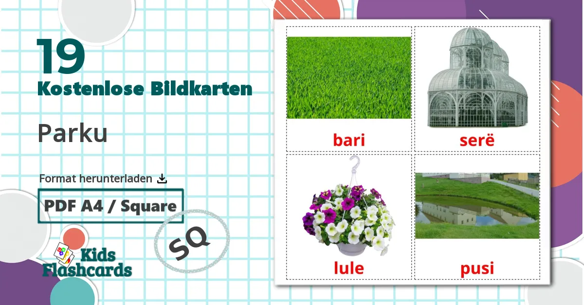 19 Bildkarten für Parku