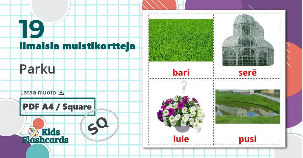 19 Parku lasten kuvakortit