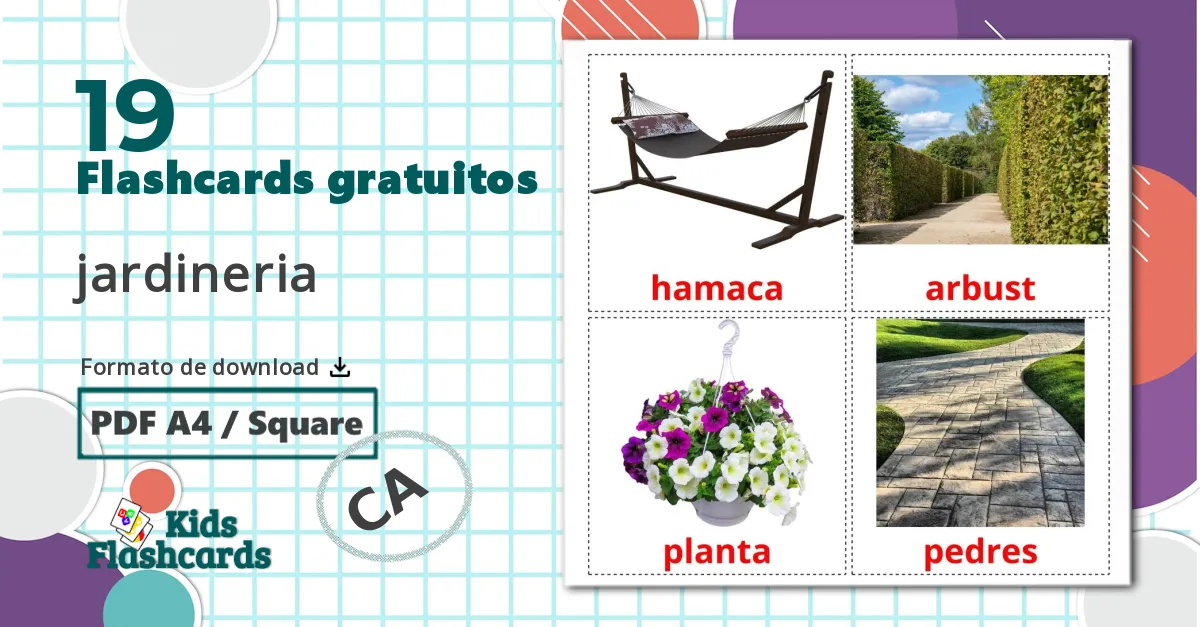 19 Flashcards de Jardim