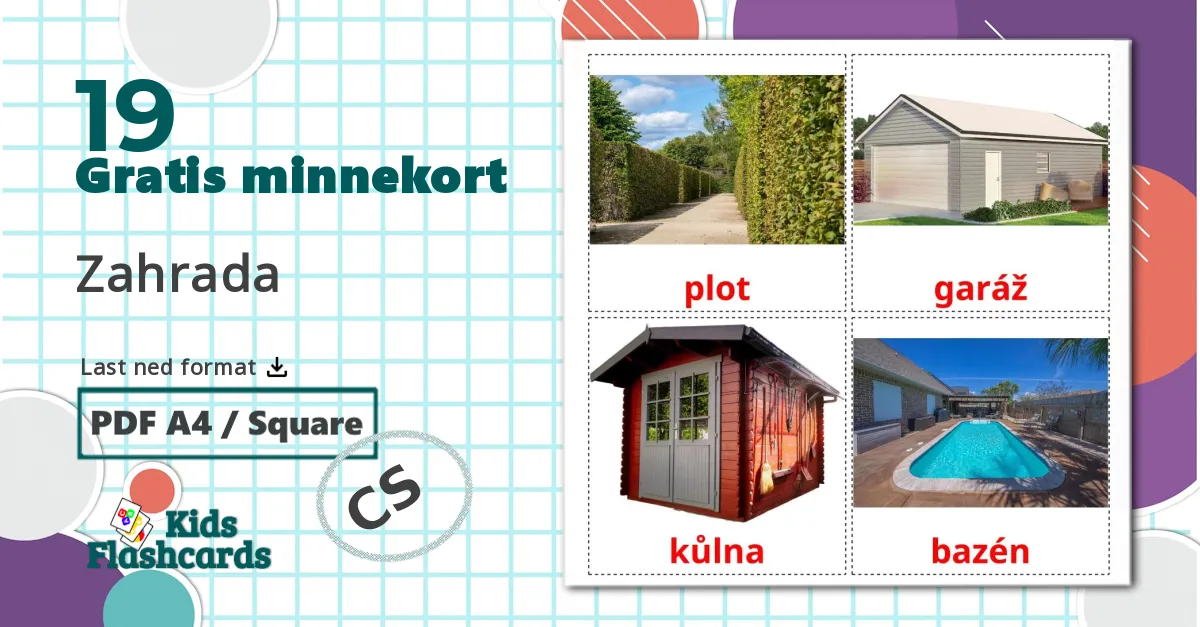 19 Zahrada bildekort