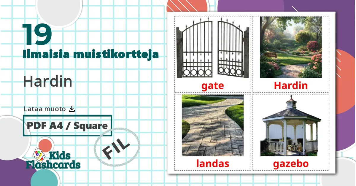 19 Hardin lasten kuvakortit