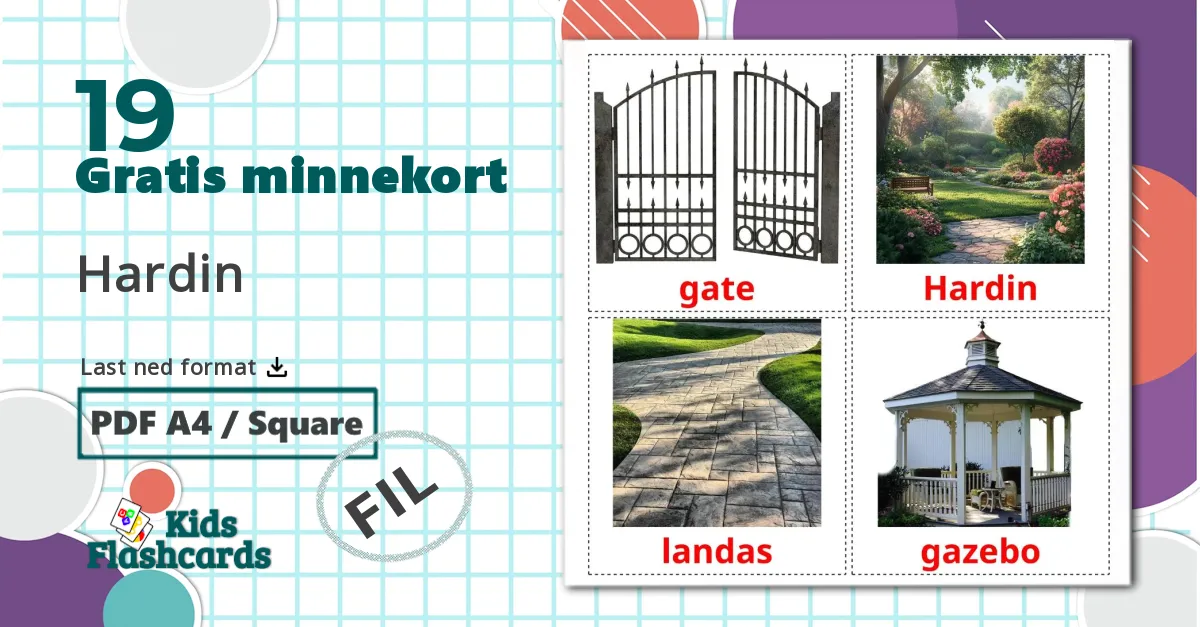 19 Hardin bildekort
