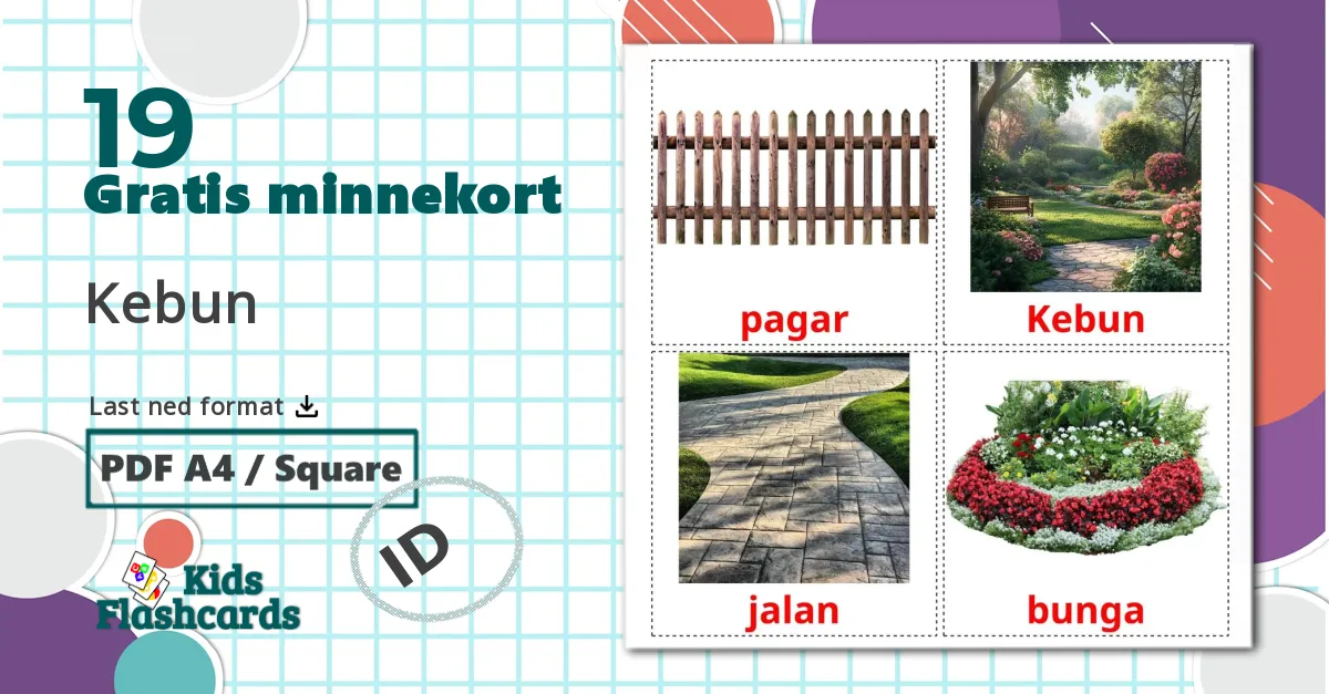 19 Kebun bildekort