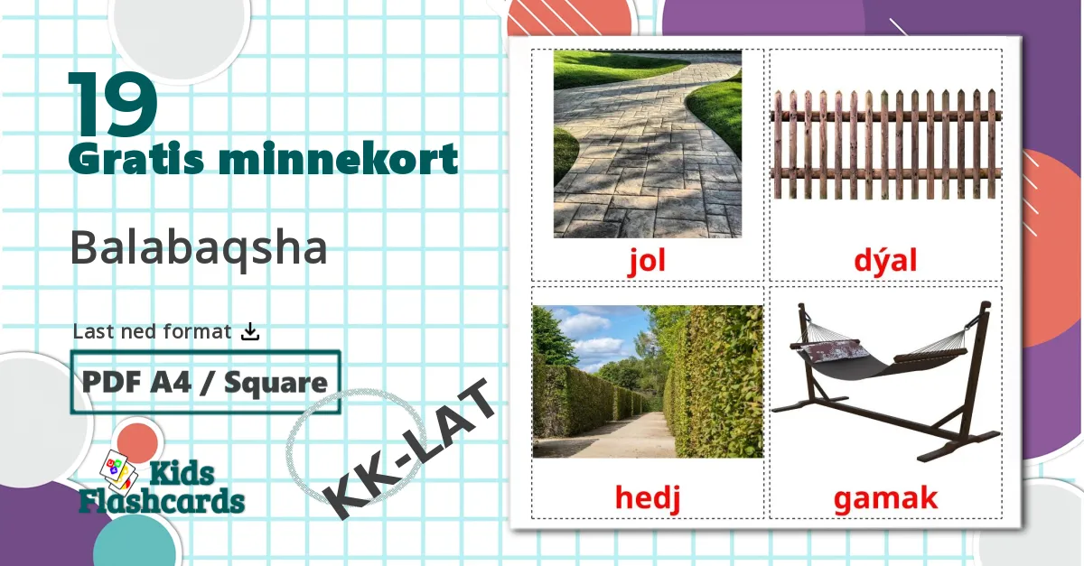 19 Hage bildekort