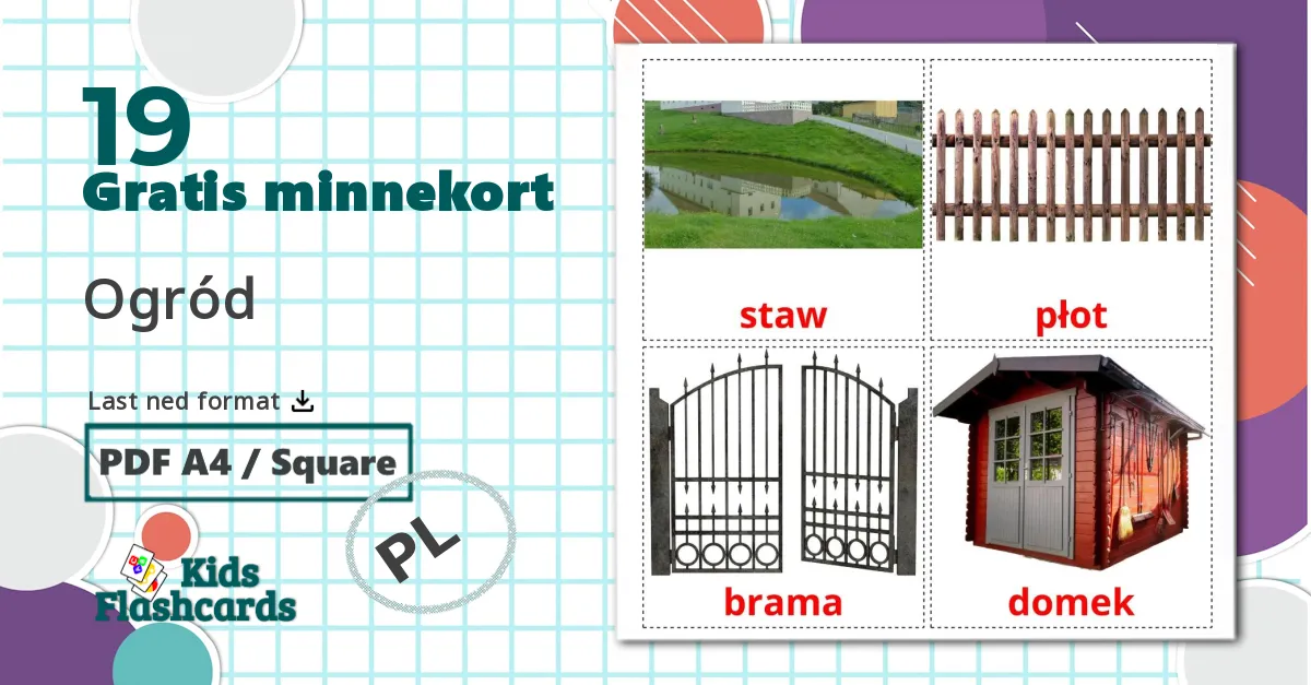 19 Ogród bildekort