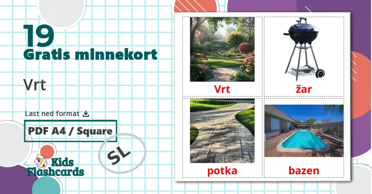 19 Vrt bildekort