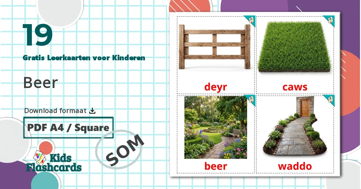19 Tuin Leerkaarten voor kinderen