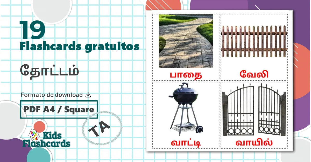 19 Flashcards de Jardim