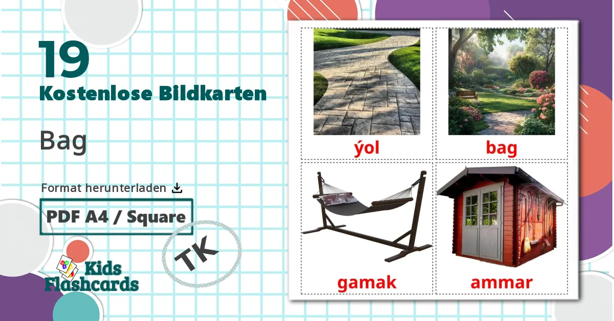 19 Bildkarten für Garten
