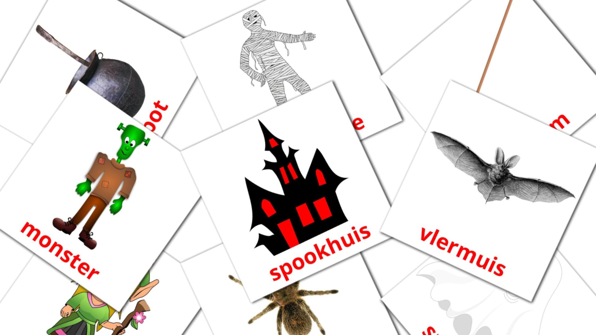 Halloween - afrikaans vocabulary cards