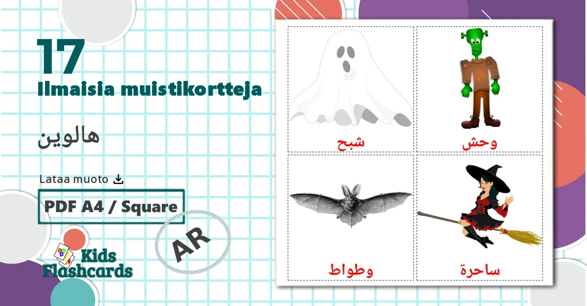 Halloween - arabic sanastokortit
