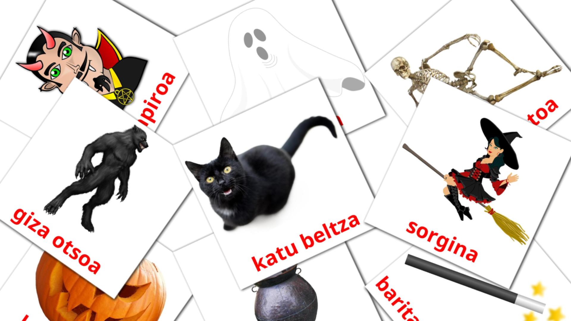 Halloween - basque vocabulary cards