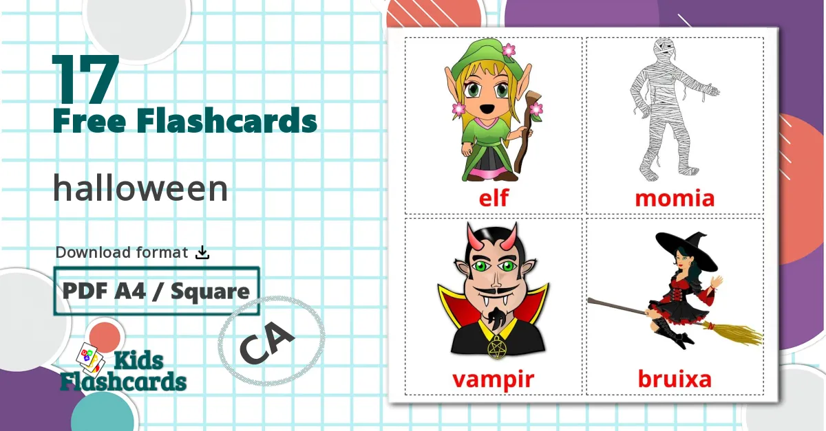 17 Halloween flashcards