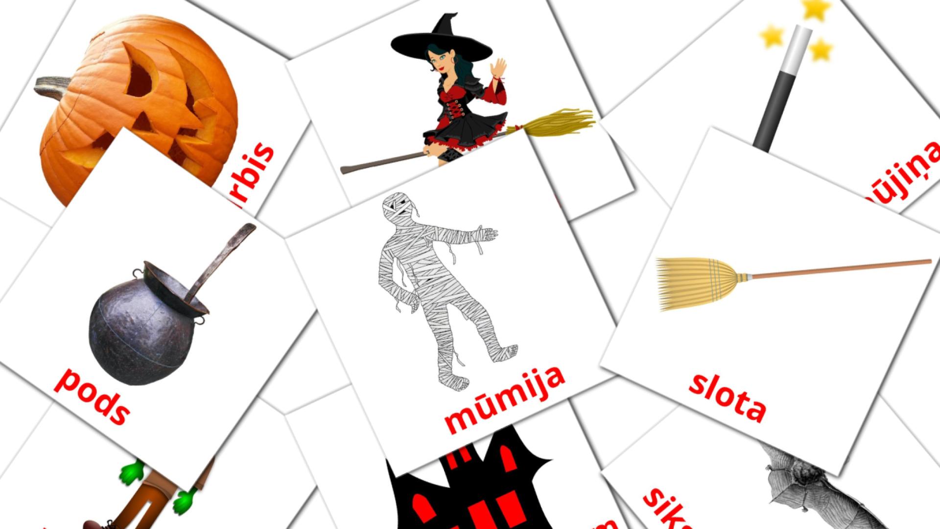 Bildkarten für Helovīns